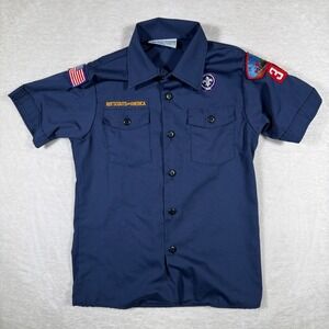 Vintage Boy Scouts of America‎ Official Youth Uniform Shirt Short Sleeve Medium